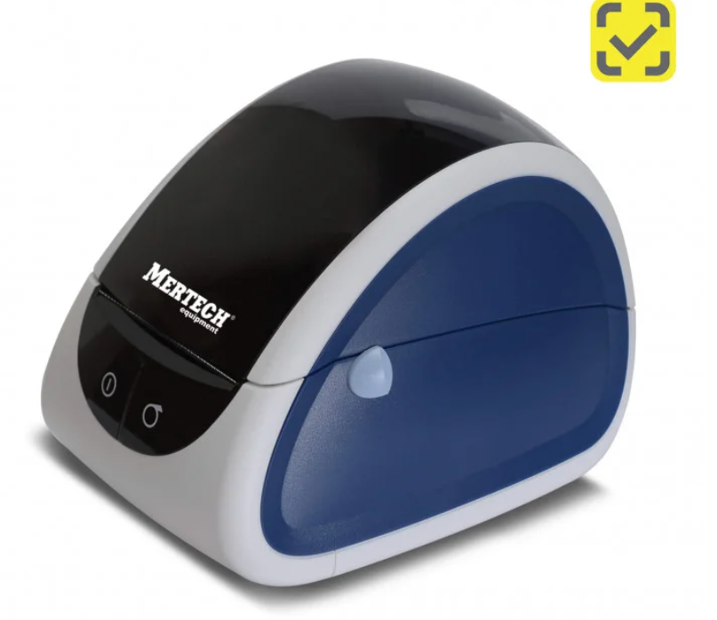 Термопринтер самоклеящихся этикеток MERTECH LP58 EVA RS232-USB White & blue Термопринтер самоклеящихся этикеток MERTECH LP58 EVA RS232-USB White & blue